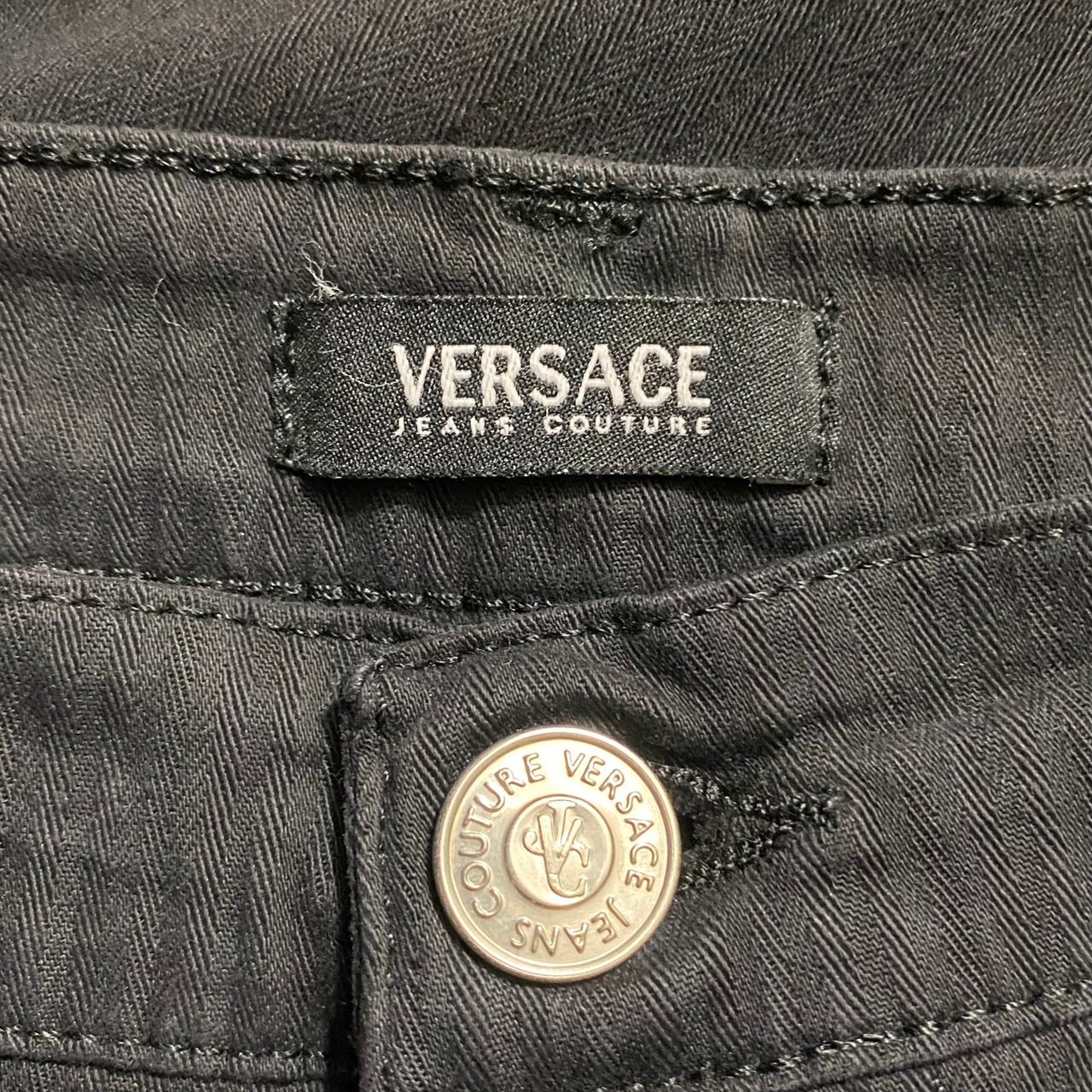 vintage VERSACE JEANS COUTURE black stretch pants