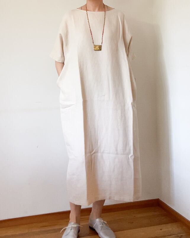 evam eva リネンドルマンワンピース linen dolman one-piece
