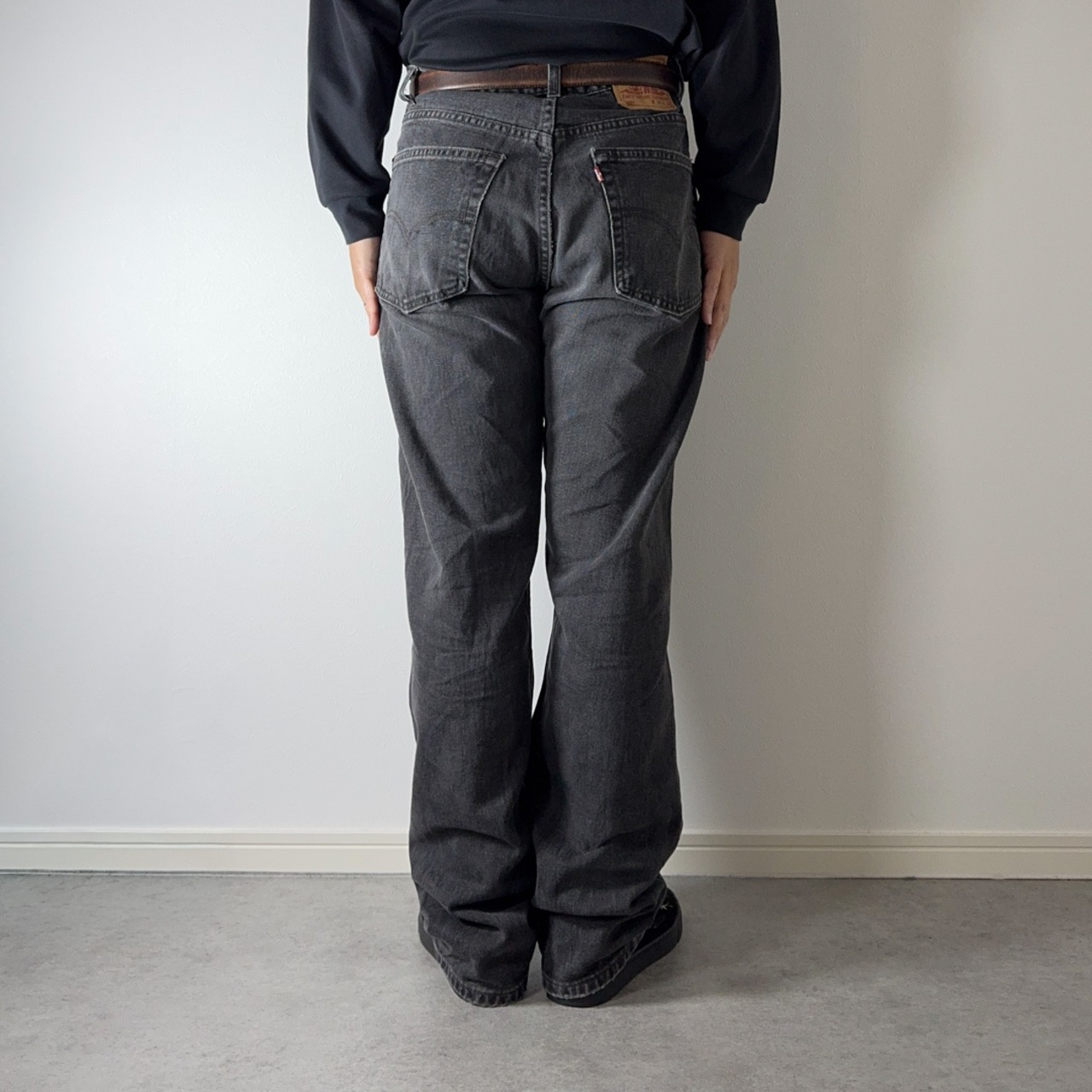 00s Levi's 505 black "made in USA" W36L31相当 古着 - 17