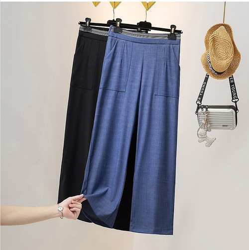 【大きいサイズL-4XL】【春夏新作】ファッションパンツ♪ブルー/ブラック2色展開◆#scfmvf-217267