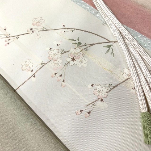 塩瀬名古屋帯（しだれ桜） | kimonogallery晏