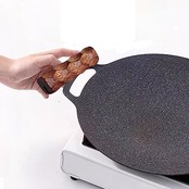 マルチグリドル 取っ手 2個セット 厚さ4mmまでのマルチグリドルに対応可能 鉄板取っ手カバー 取っ手カバー ウッドカバー 鉄板取っ手 取付簡単 火傷防止