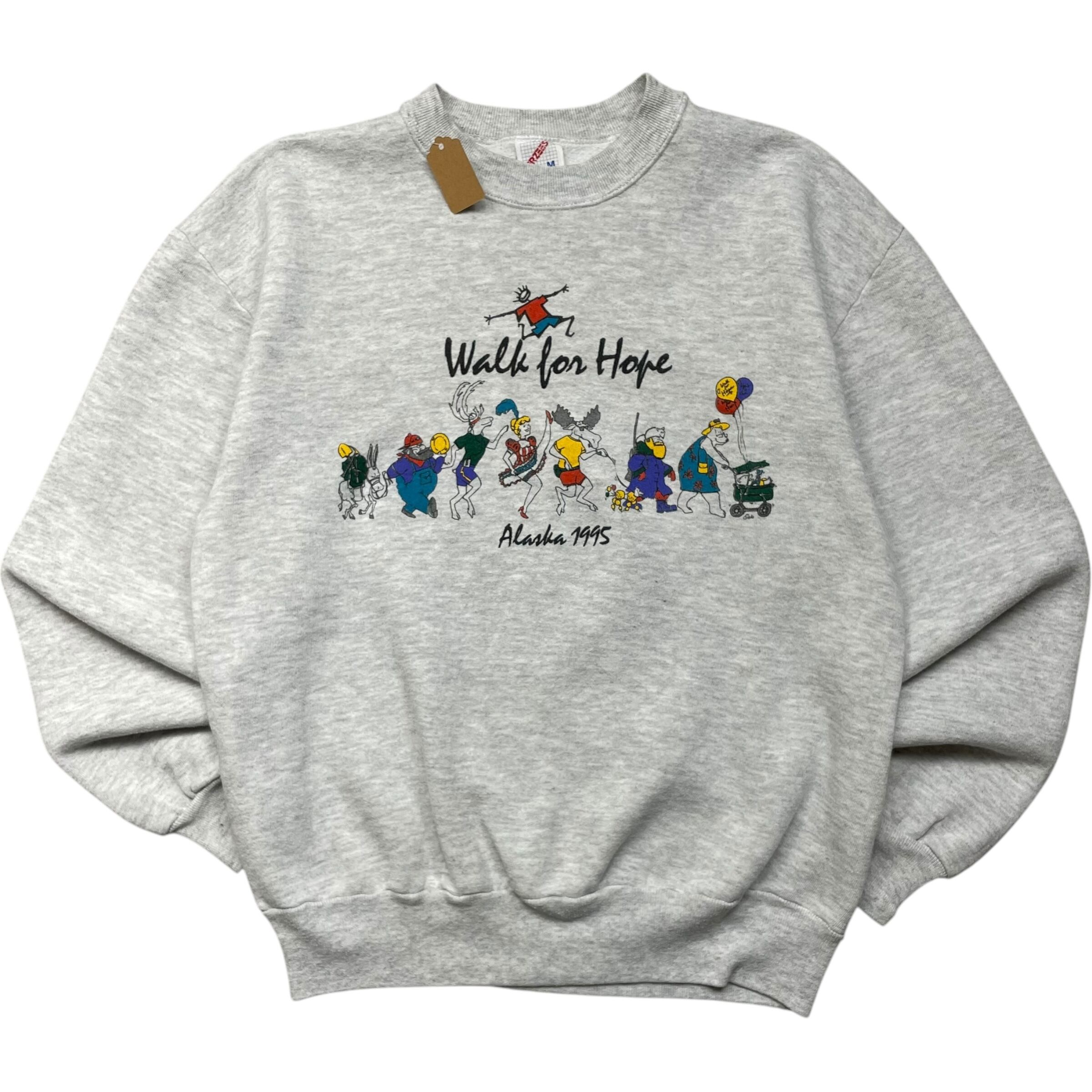 《M》 JERZEES ジャージーズ スウェット プリント グレー USA製 90年代 vintage no.5667