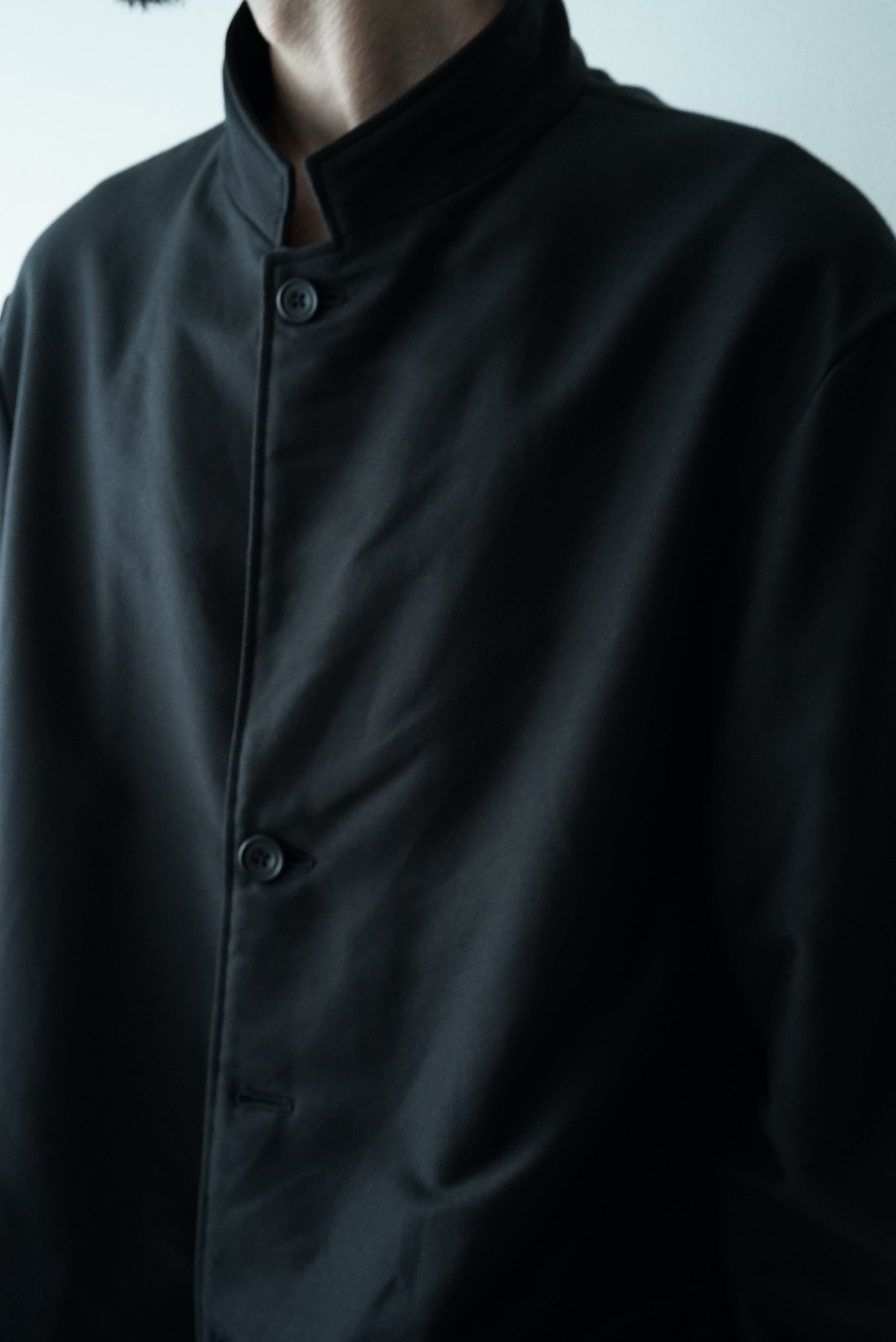 Cotton/Silk Mole Skin / Classic Jacket (Brushed_BLACK) | C O L I N A