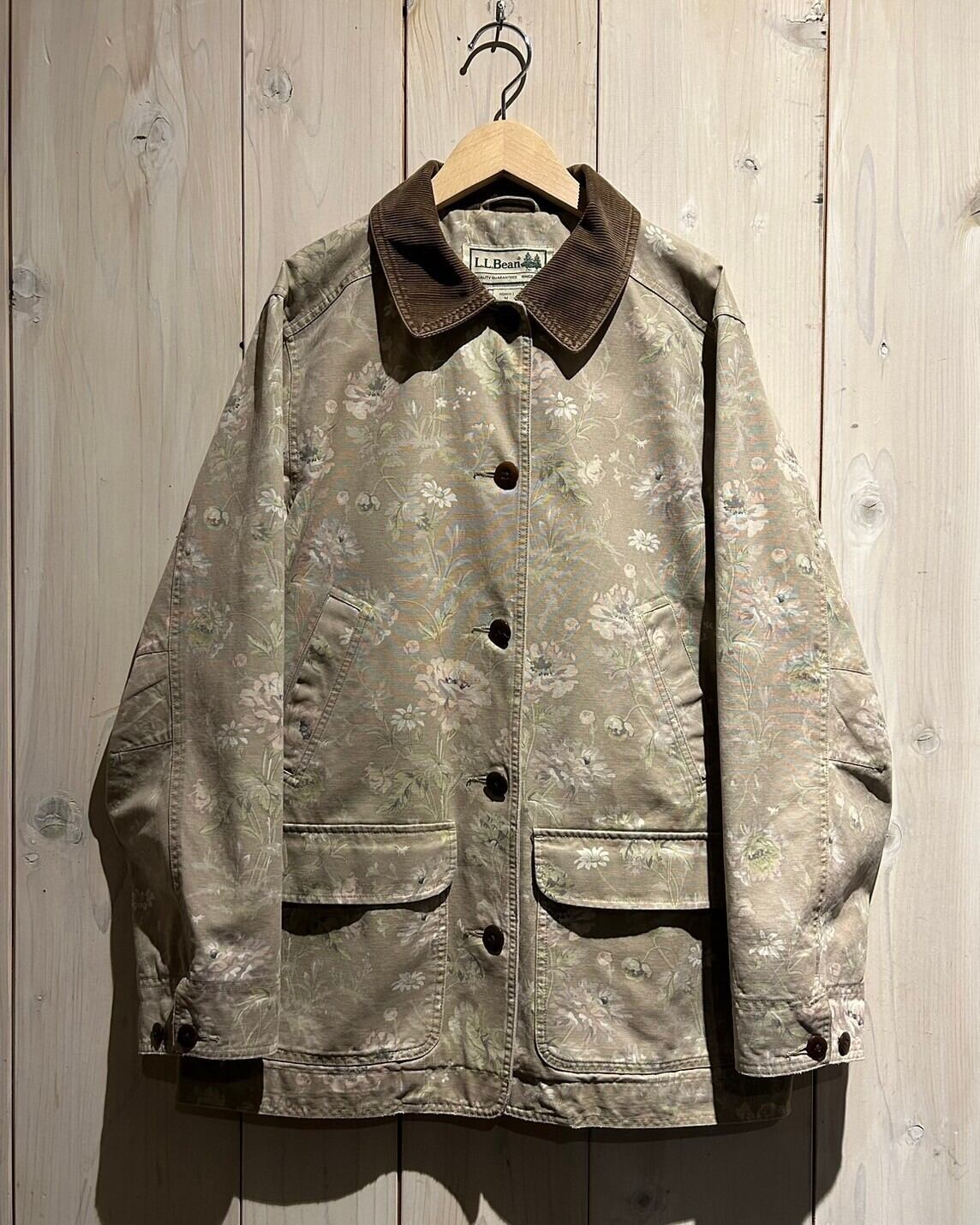 GASA* ガサ がたつき 草花柄ジャガードジャケット 天然染 アイボリー系 