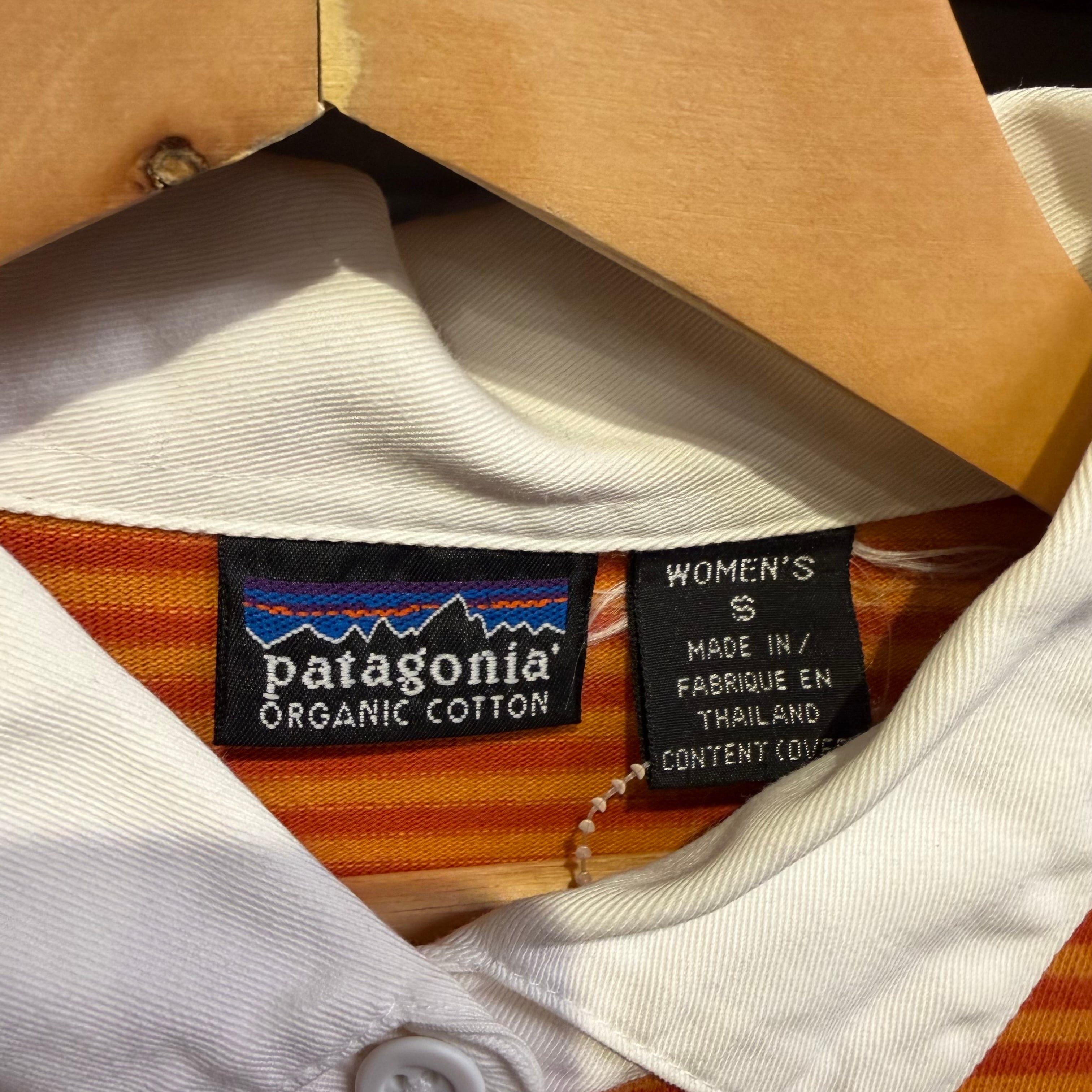 00s patagonia レディース ラガーシャツ ボーダー オーガニック