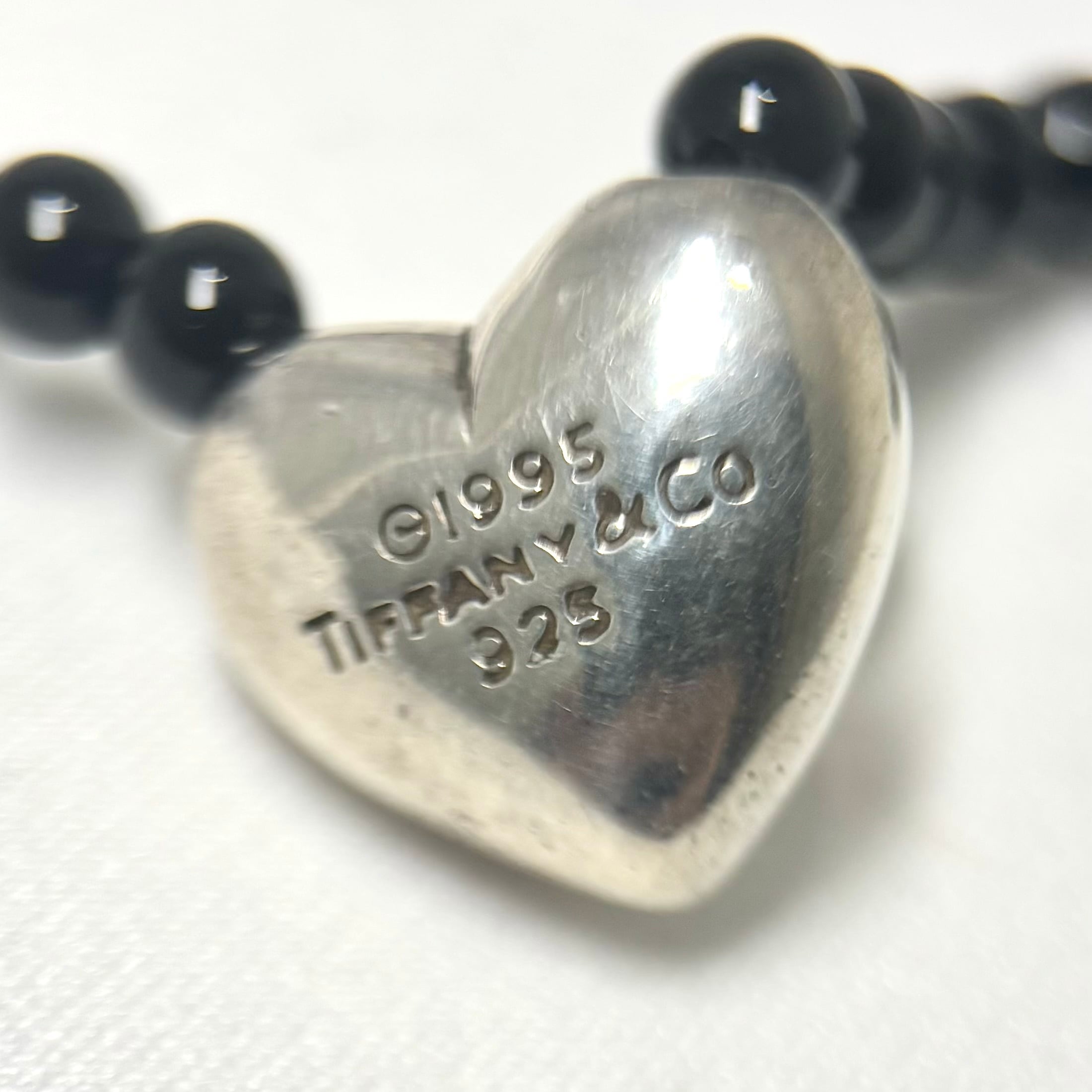 Tiffany&Co. ハートノック ネックレス シルバー925 オニキス 