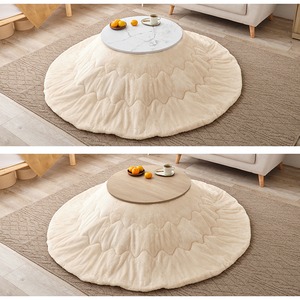 【完成品】 円形カジュアルコタツ＋うす掛け布団 2点セット こたつ2種x掛け布団5種 アイナ68メレンゲ 幅68cm