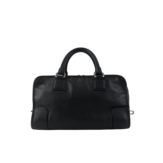 LOEWE ロエベ アマソナ28 ハンドバッグ ブラック アナグラム レザー ミニボストン vintage ヴィンテージ オールド pi6ivk
