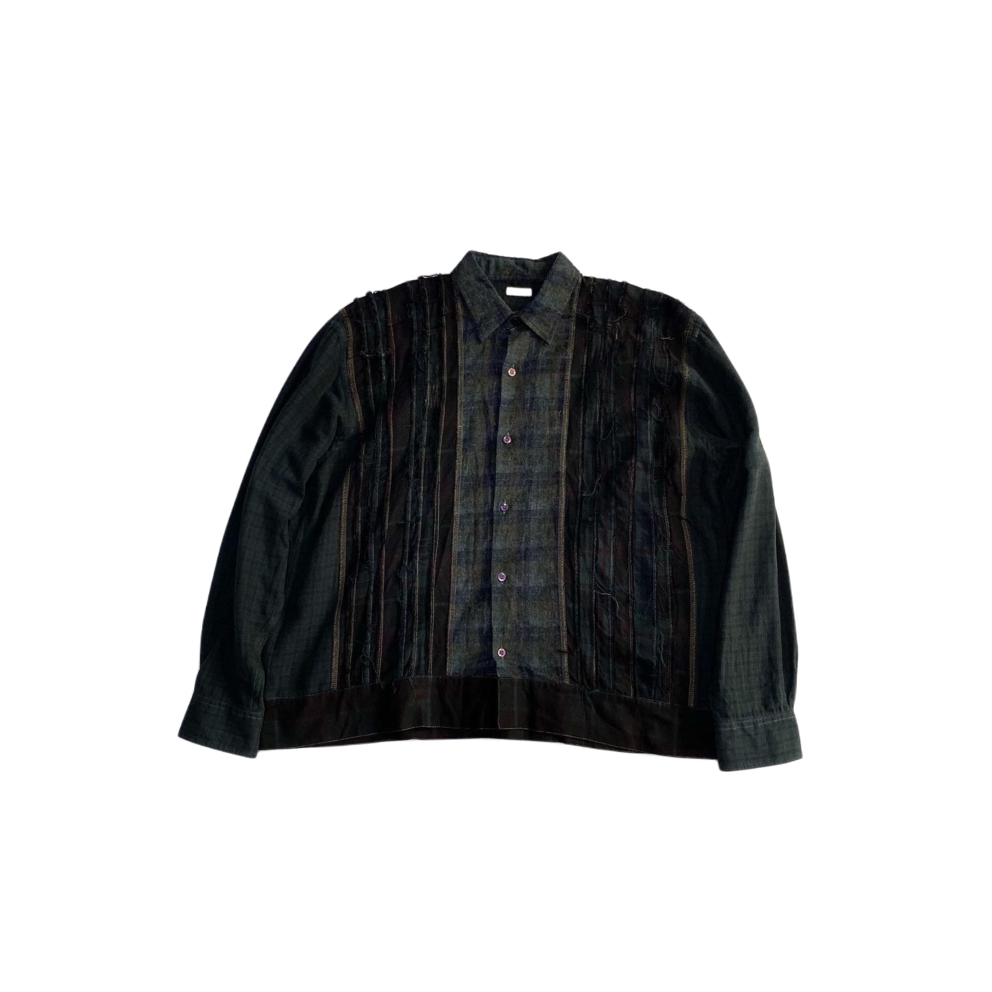 Rebuild flannel shirts over-dye black