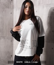 ◆トライバル柄 レイヤードロンTee◆gt-6322-362
