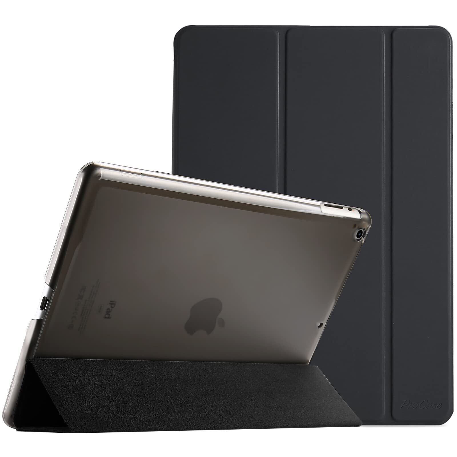 【人気】ProCase iPad 2 3 4 ケース(旧型) 超薄型 軽量 スタンド機能 スマートケース 半透明 背面カバー 適用機種: iPad 2/iPad 3 /iPad 4 ?ブラック