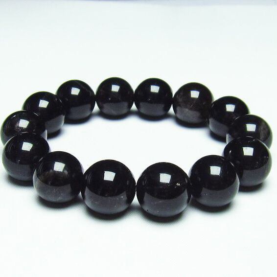 モリオン 黒水晶 ブレスレット 16mm 一点物 メール便送料無料 [M便 1/10] 111-21163