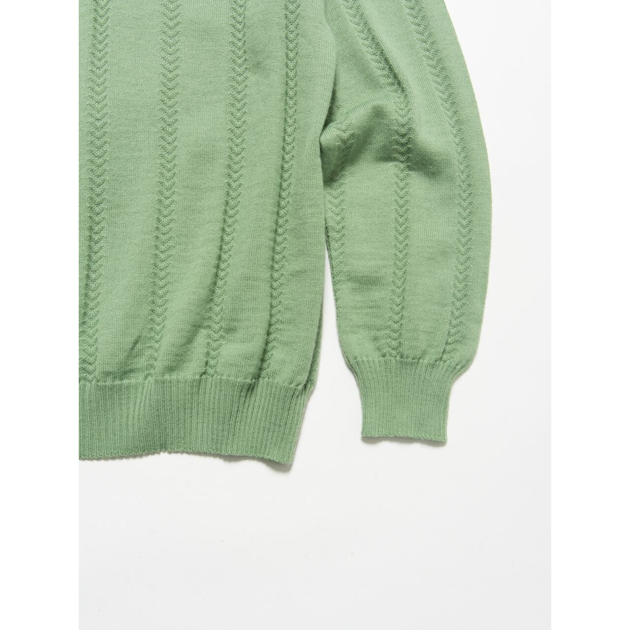 【Made in France】70's L/S big knit polo shirt（フランス製 長袖ビッグニットポロシャツ）4d