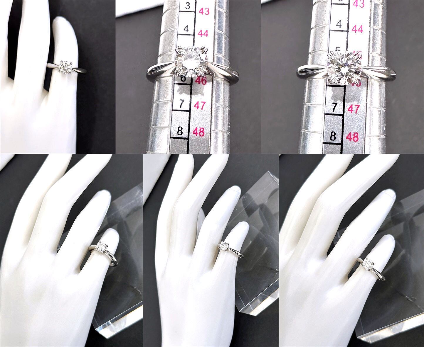 シルバー ラウンドカット ソリティアリング ハリーウィンストン HARRY WINSTON ラウンドカット ソリティア リング