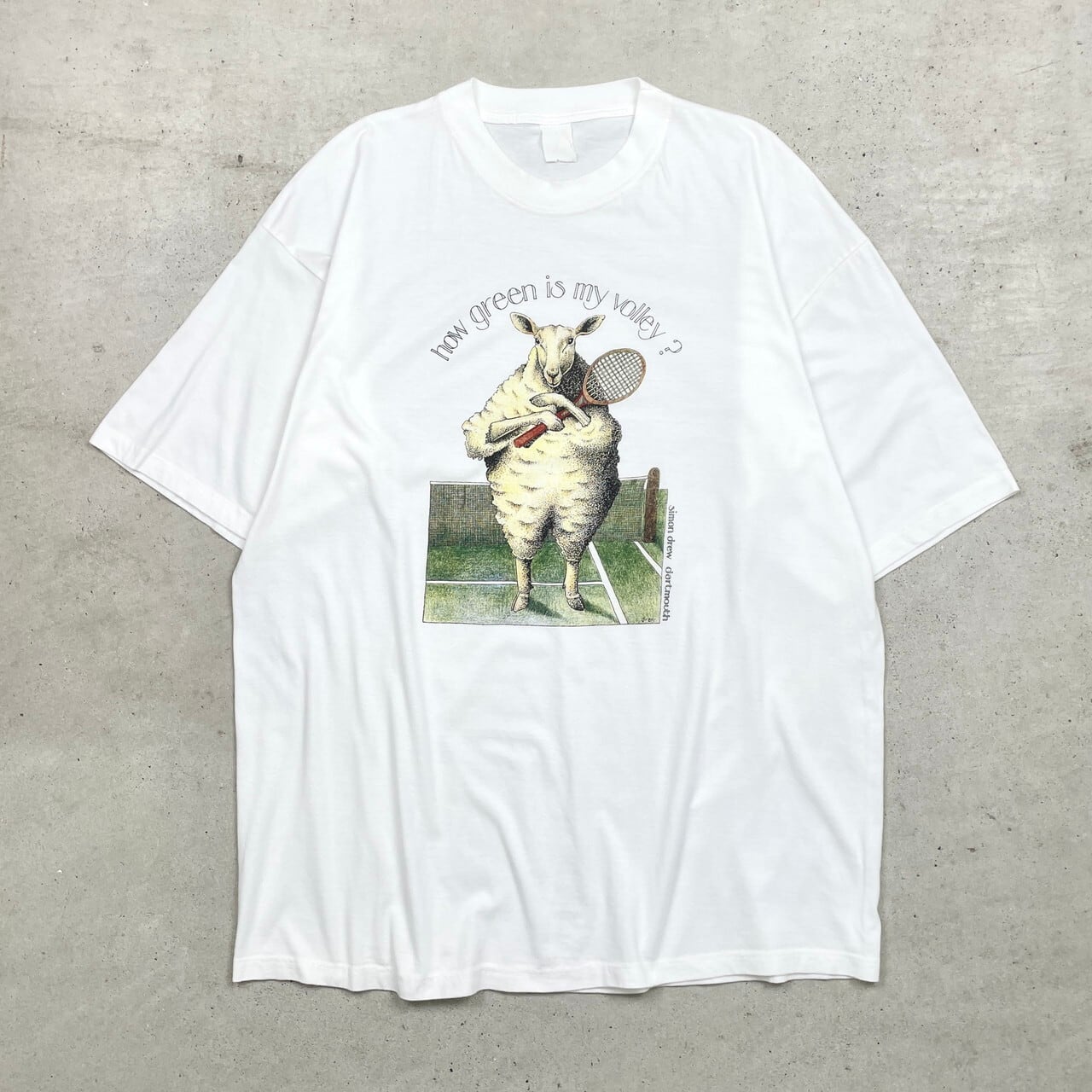 ​Lee 90s USA製 Simon Drew Tシャツ L アートT 00年代 Simon Drew Dartmouth アートプリントTシャツ アニマル 羊