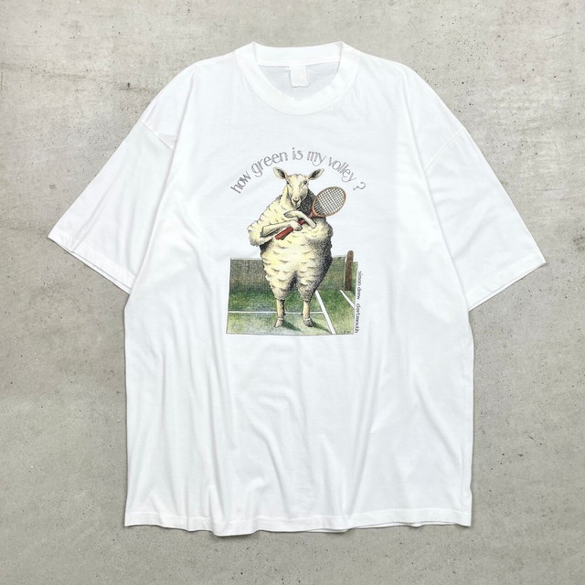 00年代 Simon Drew Dartmouth アートプリントTシャツ アニマル 羊 