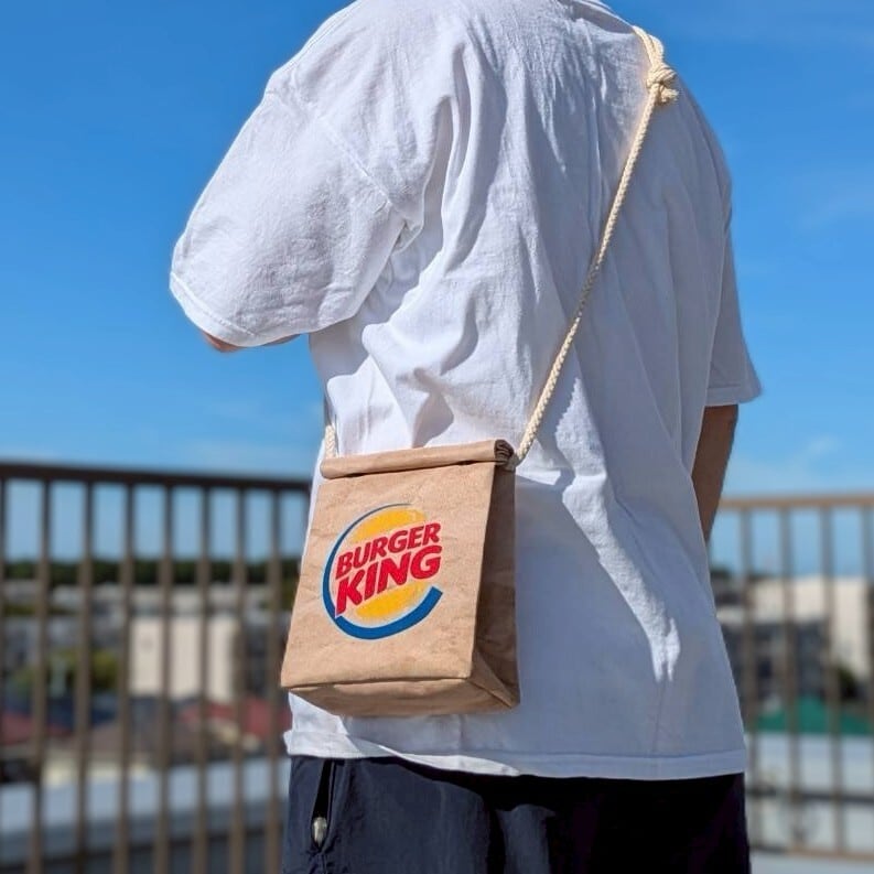 【 KFC ケンタッキー 】ロープショルダーバッグ*紙袋風 / Food Bag 〚アメリカン雑貨 アメトイ〛