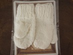 お人形用の白いミトン 画像2