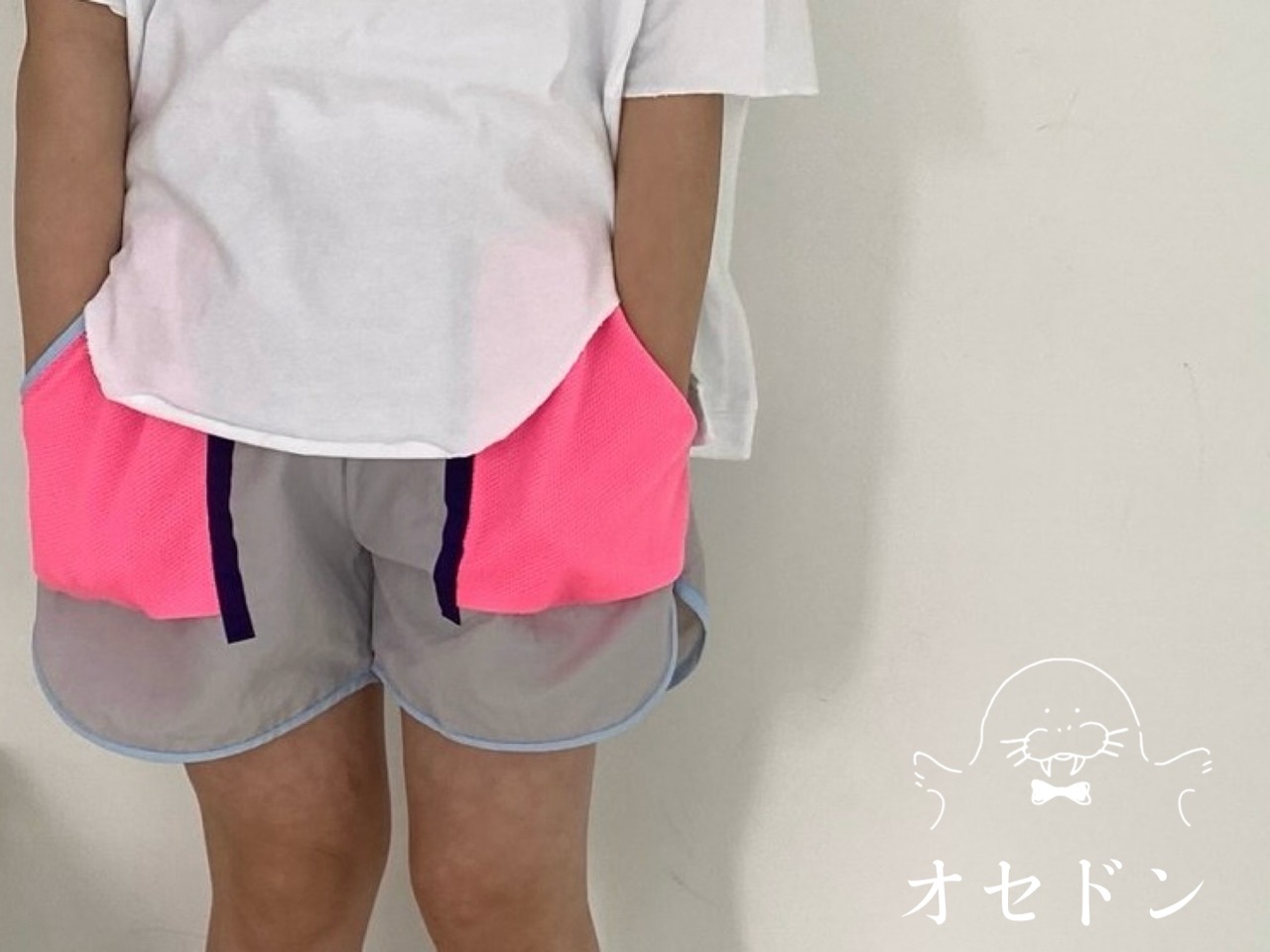 【ドレスモンスター DRESS MONSTER】サマービーチショーツ グレー 110cm~120cm  240507 - 1