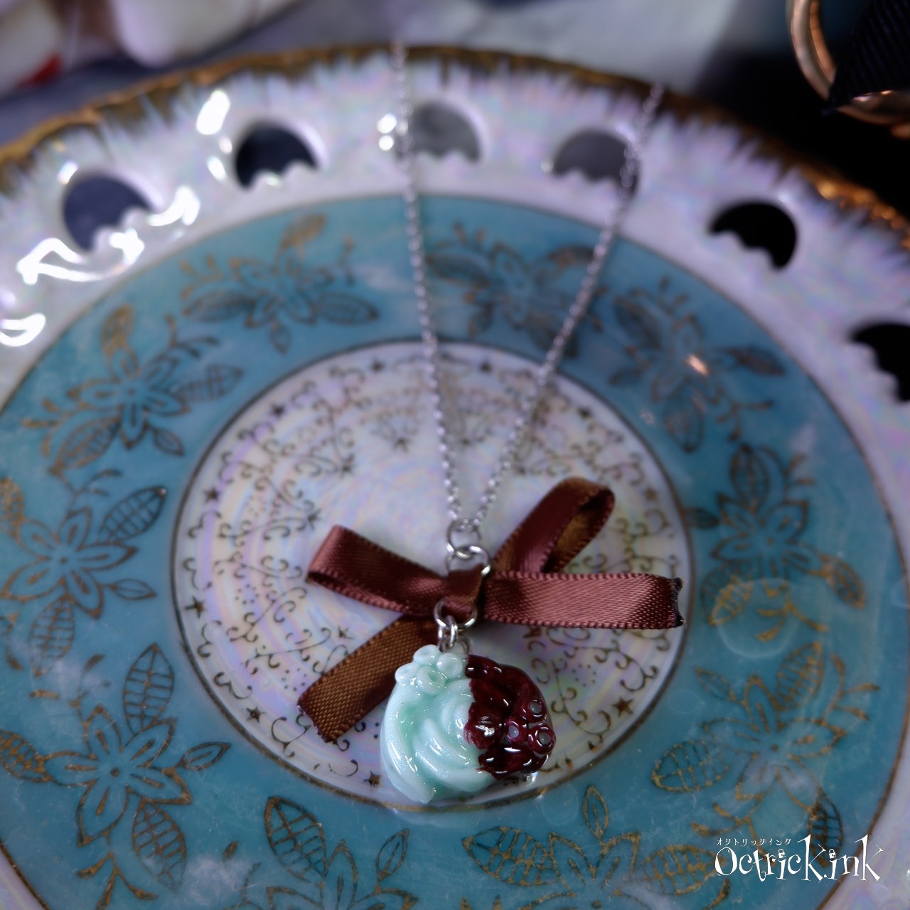 【バレンタイン・ホワイトデー限定】KRAKEN・Bubble Яose chocolate mint ネックレス