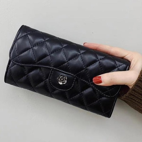 財布 二つ折り財布 長財布 ステッチ 花柄ボタン 小銭入れ チャック レディース  カードケース ウォレット 上品 クラシカル お札入れ カード収納