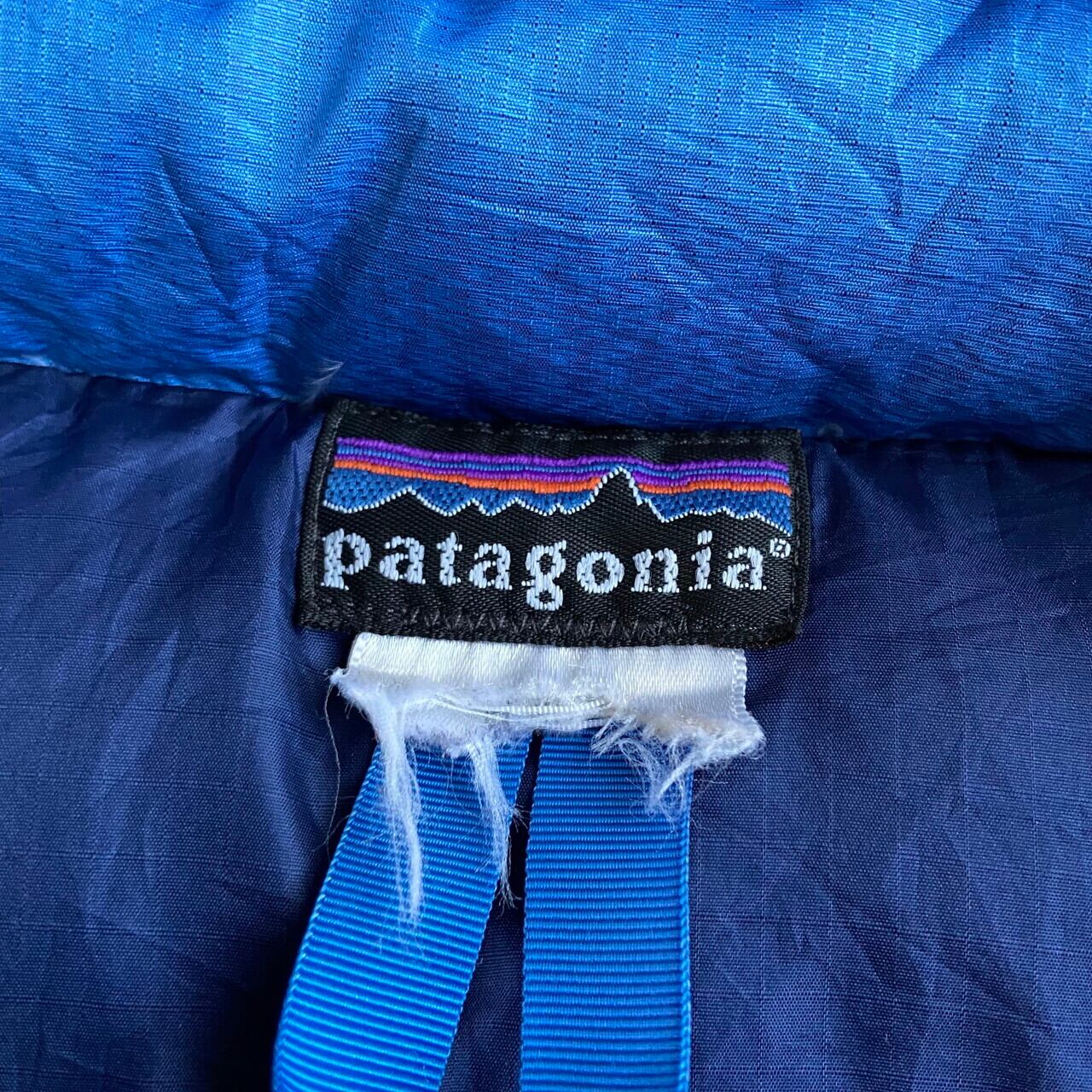 patagonia パタゴニア ダウンベスト メンズL相当 古着 ブルー 青 patagonia パタゴニア ダウンベスト メンズL相当 古着 ブルー 青