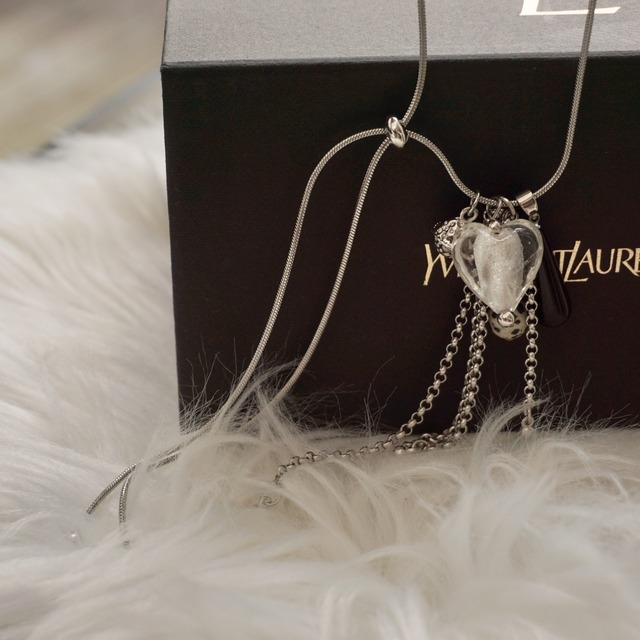 clear heart necklace