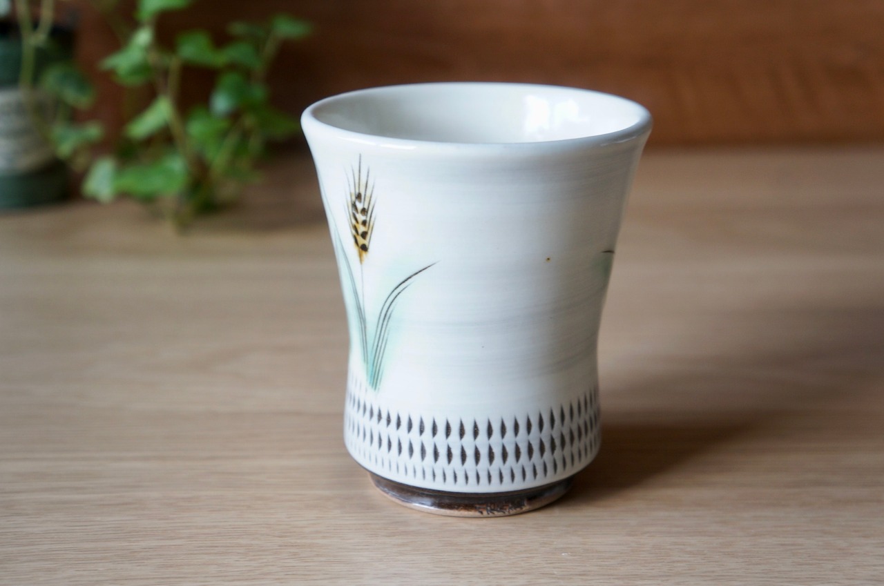 小石原焼　蔵人窯　焼酎カップ　麦 ［23-519］