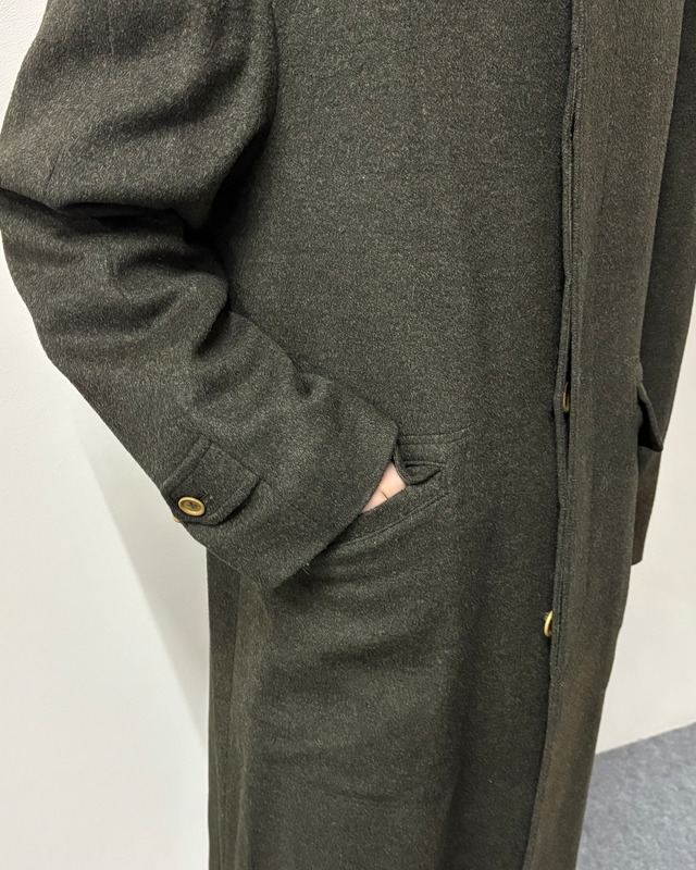 【Paul Smith】fly front raglan sleeve wool long coat