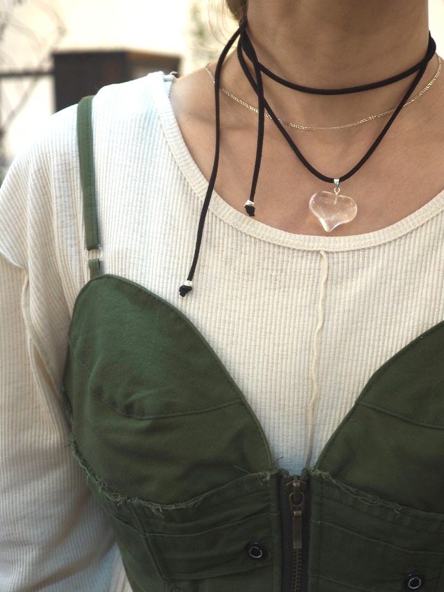 Crystal Heart choker necklace