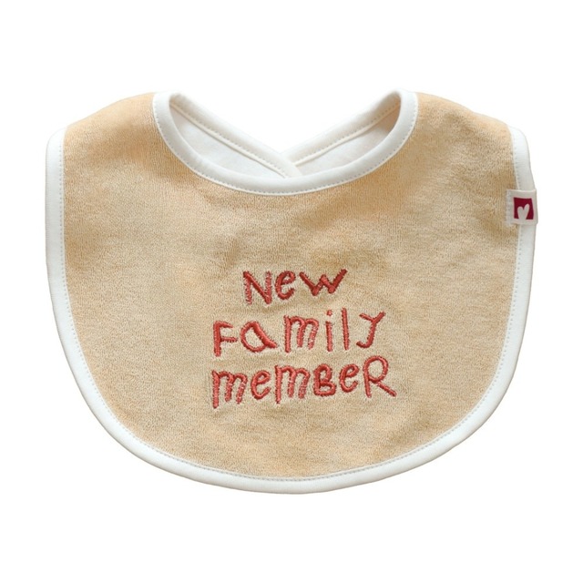 mwahmwah / Lettering Bib / Ginko tree yellow