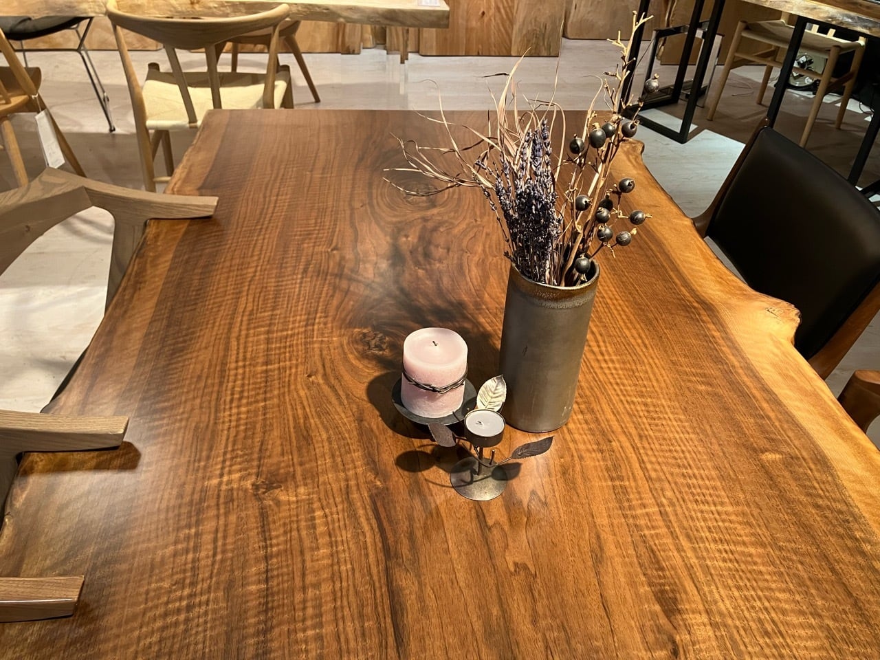 Premium】ウォールナット_2100×900-930-900×60_青山店_テーブル天板/一