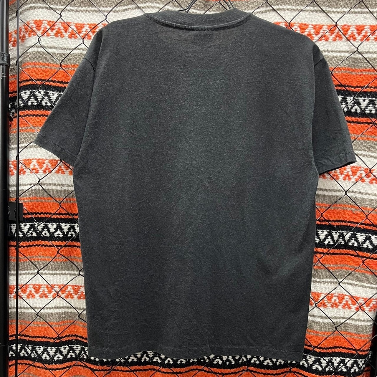 90s USA製 アート フェードブラック tシャツ ヘインズ シングル 