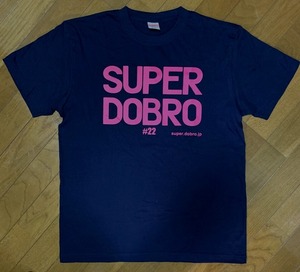 SUPER DOBRO #22 Tシャツ(紺×ピンク)