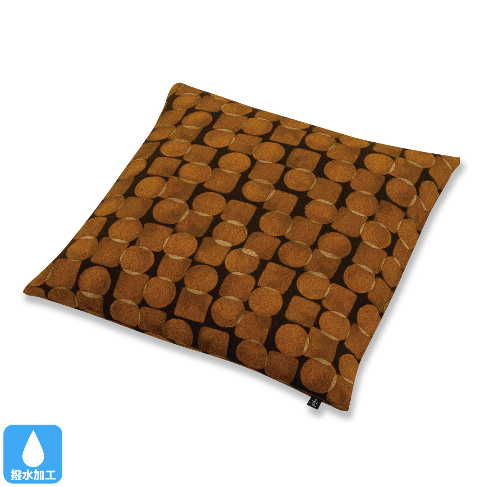 Tabi suru monyo/旅する文様 小座布団(カバーのみ)Amaoto TT(茶)45×45(クッション対応)