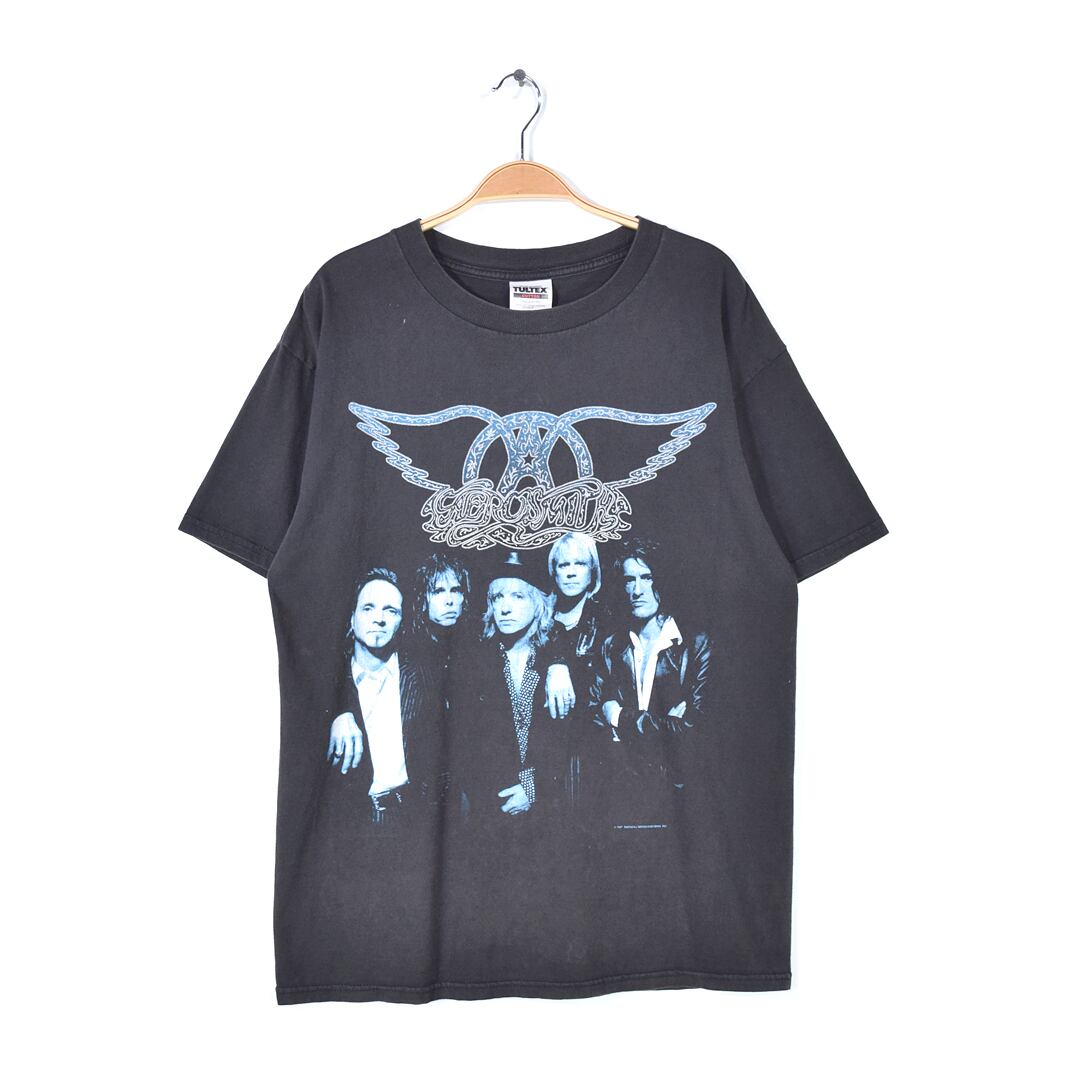 90s エアロスミス ヴィンテージTシャツ バンドTシャツ NINE LIVES AEROSMITH サイズL 古着 @AAB1412