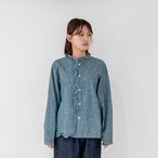 フリルデザイン コットンブラウス"BLUE"/VENT BLANK/ブラウス/シャツ/ブルー/フリル