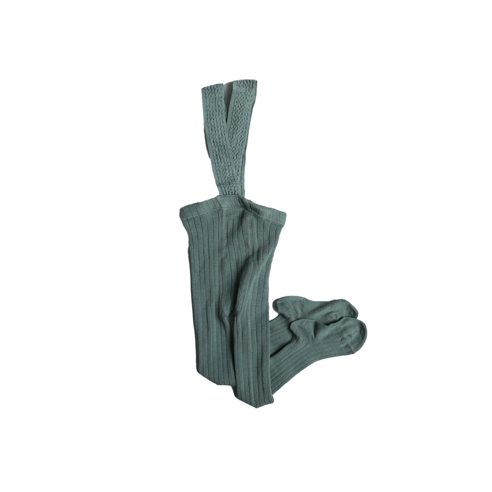 condor(コンドル) / Rib tights with elastic suspenders (サスペンダータイツ) / (Lichen GR)761/ 0size