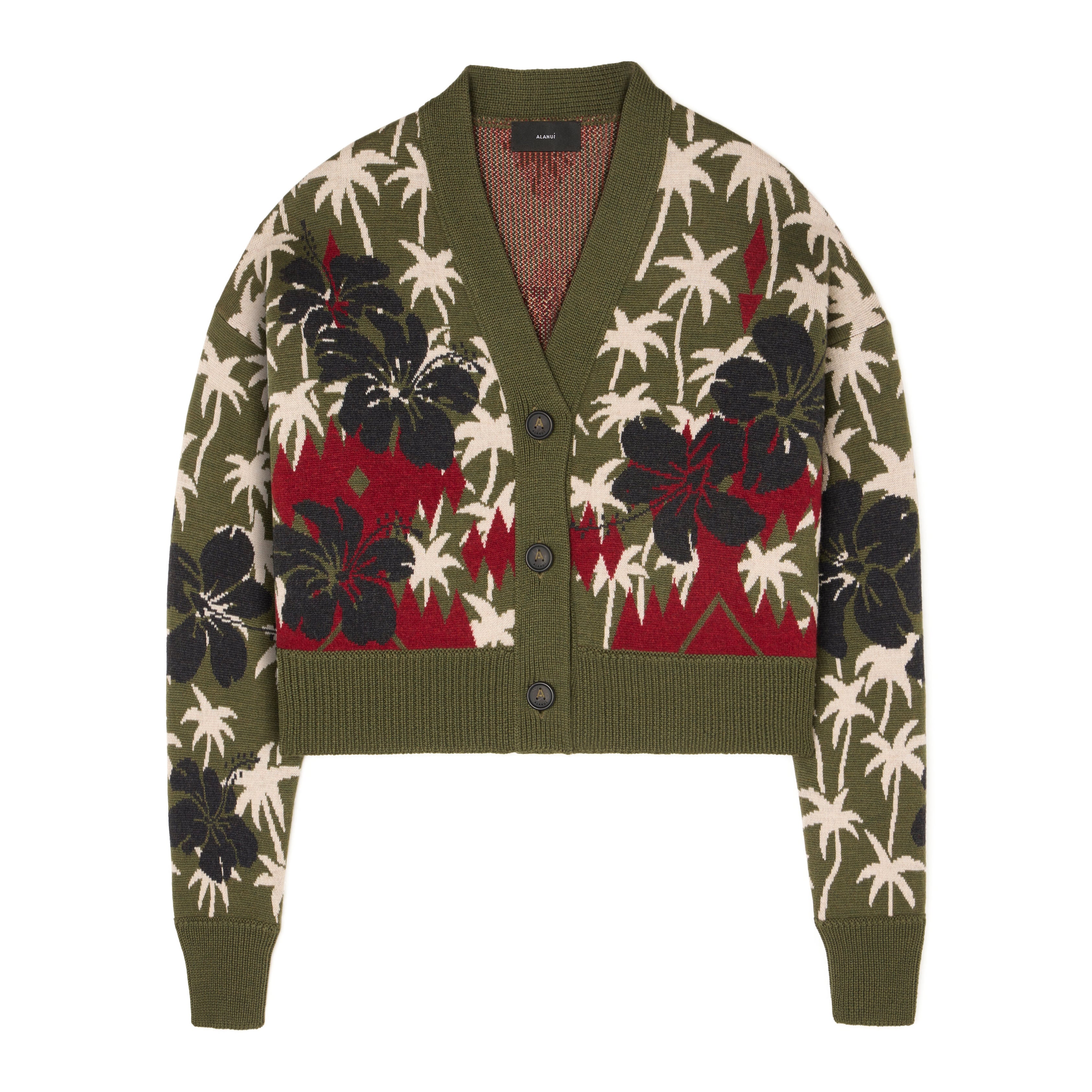 ALANUI HIBISCUS BLOOM CARDICROP RUBY MULTICOLOR