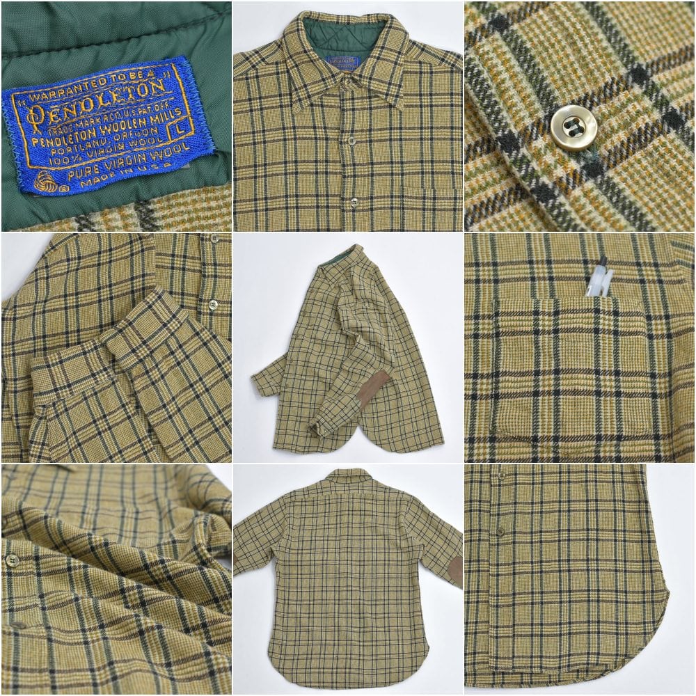 70s アメリカ製 PENDLETON ペンドルトン チェック ウールシャツ 70s アメリカ製 PENDLETON ペンドルトン チェック ウールシャツ