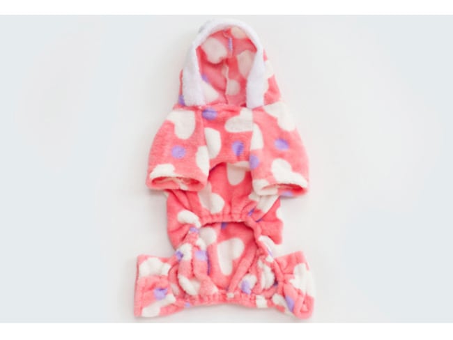 もこもこロンパース S ~ XXL 2color / 犬服 防寒 秋冬 犬の服 犬 つなぎ オールインワン 小型犬 中型犬 ドッグウェア 部屋着 パジャマ お出かけ ペット用品