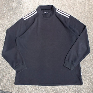 【XLサイズ】00's adidas GOLF モックネック 黒 古着 ロングスリーブウェア