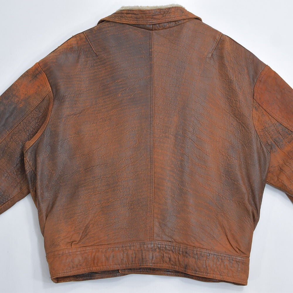 90's vintage レザー 本革 インディアン ブルゾン y2k ボア マルチウェイヴィンテージレザーライクボアジャケット（ブルゾン