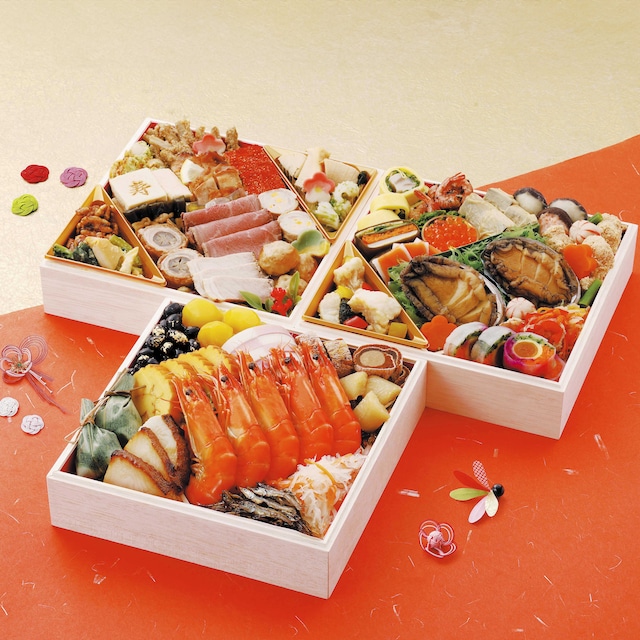 【早割1000円割引】おせち７寸  ３段重