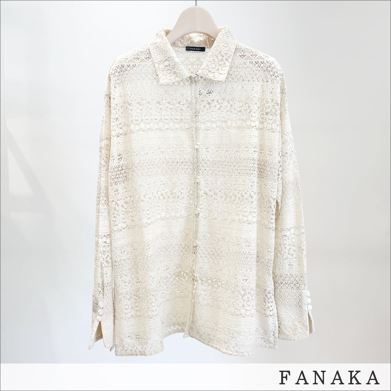 FANAKA レースシャツブラウス 261-5401 アイボリー