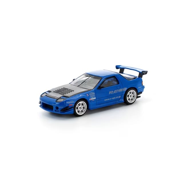 POP RACE 1/64 MAZDA RX-7 (FC3S) RE-AMEMIYA - RE-AMEMIYA BLUE 1/64