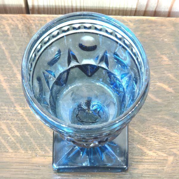 インディアナグラス ワイングラス4個セット ネイビー アメリカ