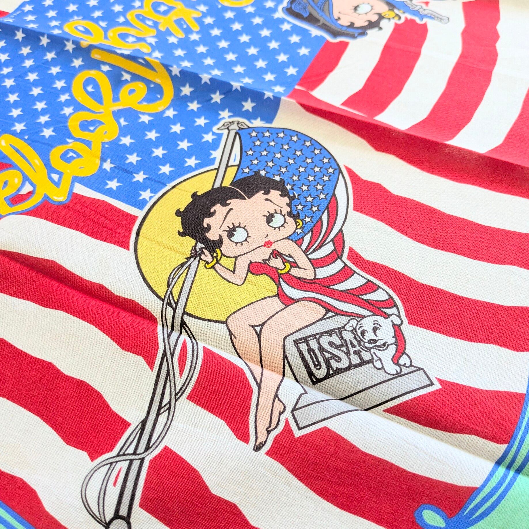 【 Betty Boop( ベティ・ブープ )】バンダナ / ランチクロス 〚アメリカン雑貨 アメトイ〛