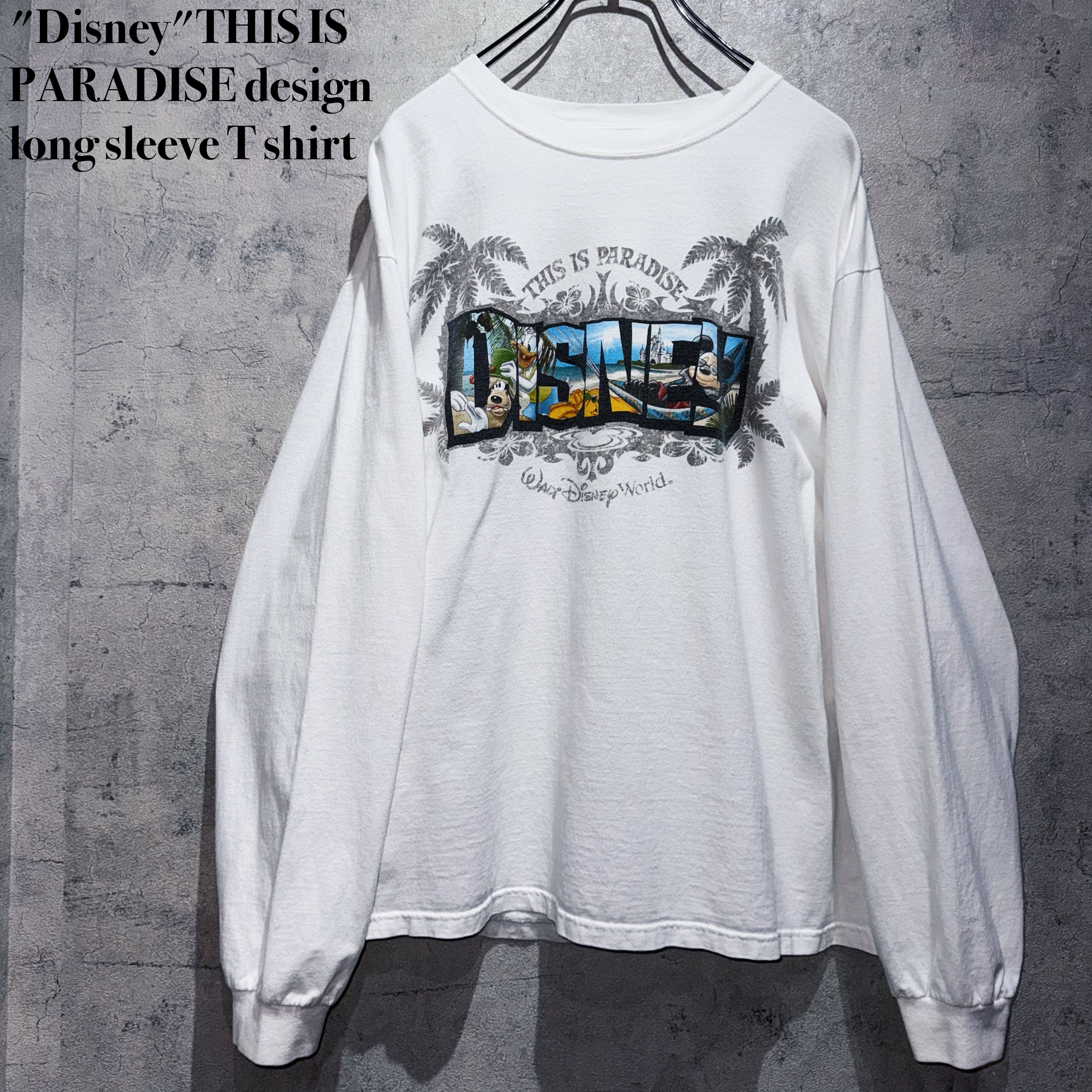 "Disney"THIS IS PARADISE design long sleeve T shirt